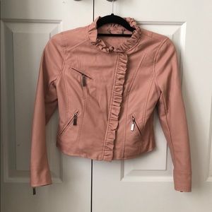 Pink Kids Jou Jou Leather Jacket